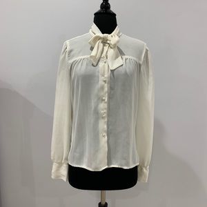 LAINE Tie Neck Blouse